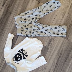 Koala baby long sleeve skull onsie with pants